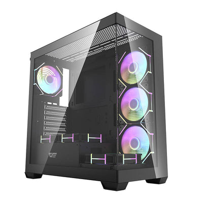 Darkflash DS900 datora korpuss (melns) + 7 ARGB ventilatori