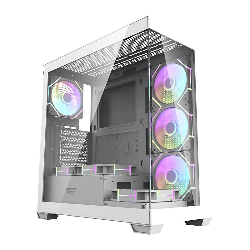 Datora korpuss Darkflash DS900 (balts) + 7 ARGB ventilatori
