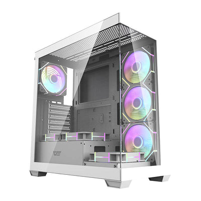 Datora korpuss Darkflash DS900 (balts) + 7 ARGB ventilatori