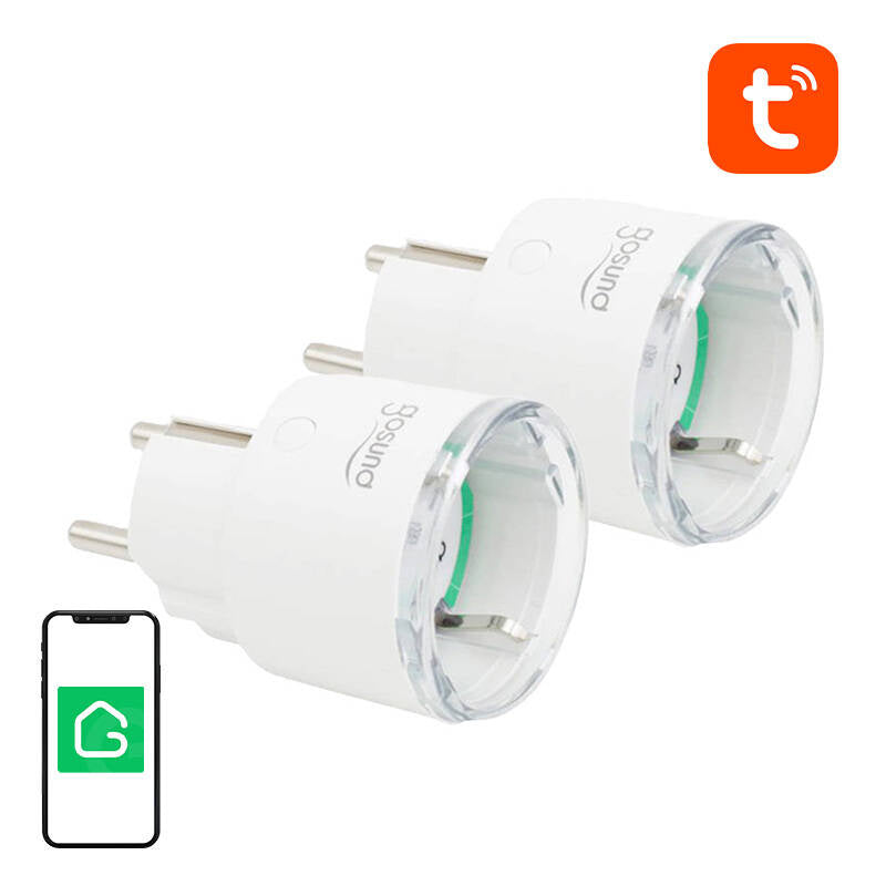 Viedā kontaktligzda WiFi Gosund SP111 3680W 16A, Tuya 2 iepakojumā