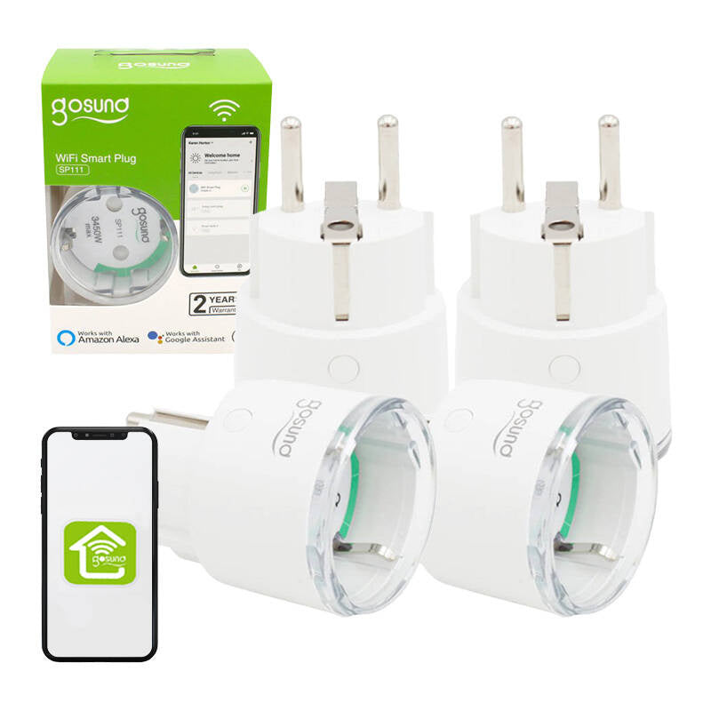 Viedā kontaktligzda WiFi Gosund SP111 3680W 16A, Tuya 4 iepakojumā