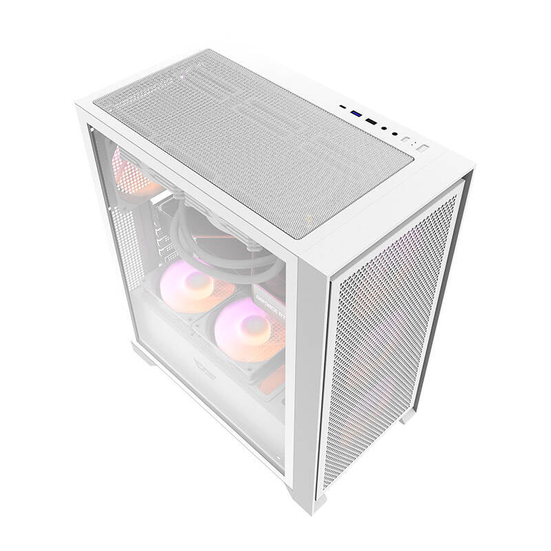 Darkflash DRX70 MESH datora korpuss (balts) + 4 RGB ventilatori