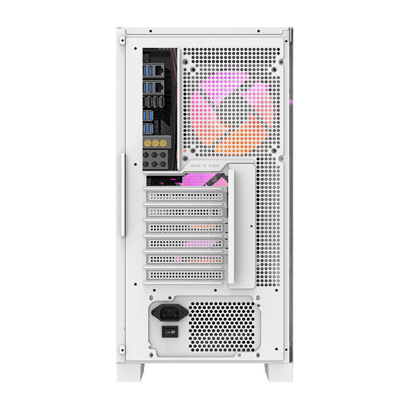 Darkflash DRX70 MESH datora korpuss (balts) + 4 RGB ventilatori
