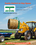 VEVOR Skid Steer Pallet Forks, 1814 kg Rated Load Capacity, Pallet Fork Frame Attachment with 1065 mm Pallet Forks Forklift Blades, 50.8 mm Hitch Receiver & Spear Sleeves, Fit for JD Tractors