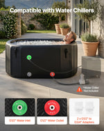 VEVOR Cold Plunge Tub, 817 L, Inflatable Ice Bath Tub Compatible with Water Chillers, Portable Cold Water Bathtub with Insulated Lid, for Athletes Recovery, 1500 x 800 x 760 mm (Chiller Not Included)