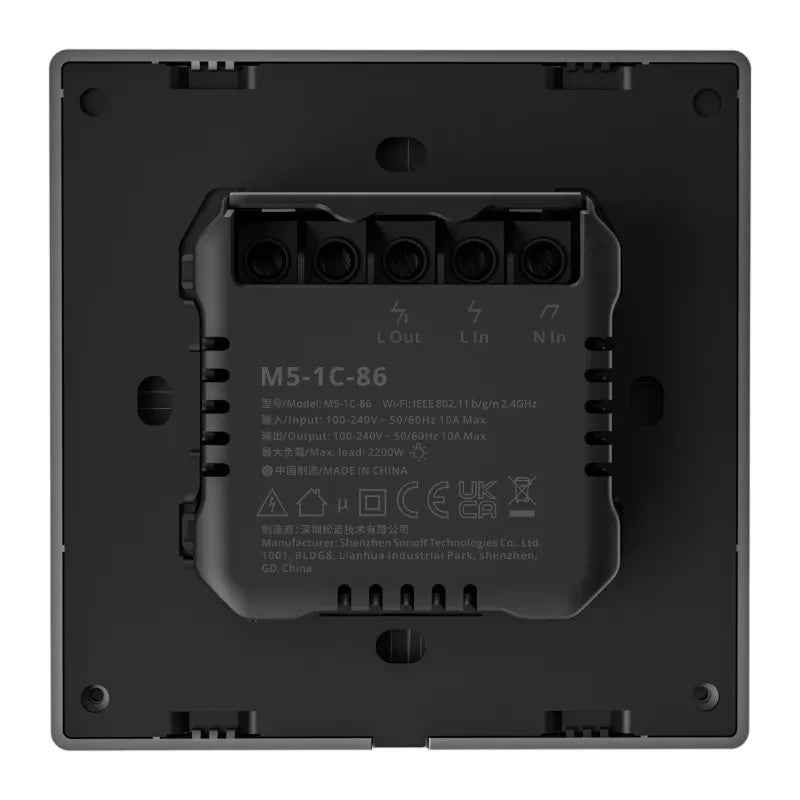 Viedais ainas sienas slēdzis Sonoff M5 1C (1 kanāls)