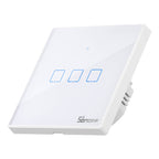 Atjaunināts viedais slēdzis WiFi + RF 433 Sonoff T2 EU TX (3 kanālu)
