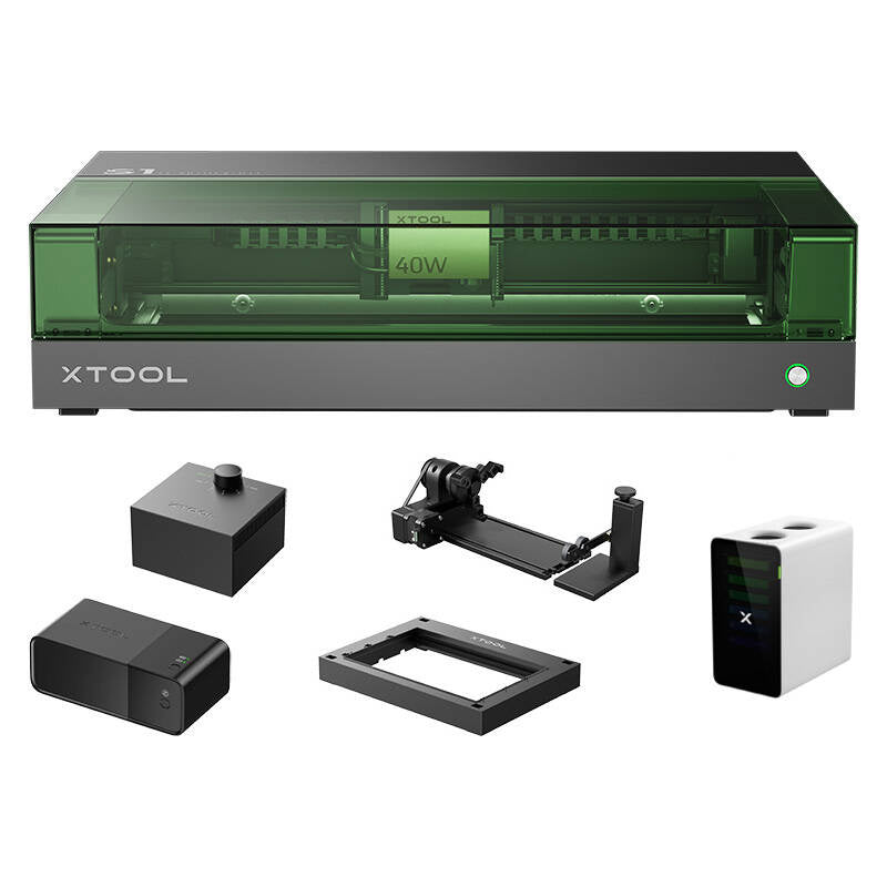 2-in-1 lāzergravēšanas iekārta xTool S1 40W universāls komplekts (melns)