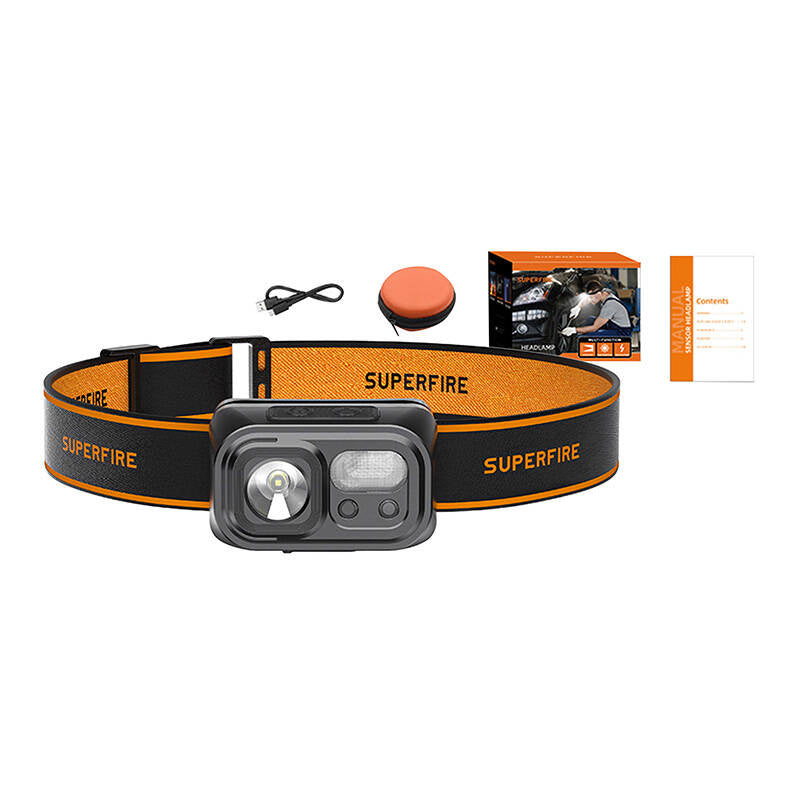 Superfire HL23-S pieres lukturītis, 350lm, USB-C