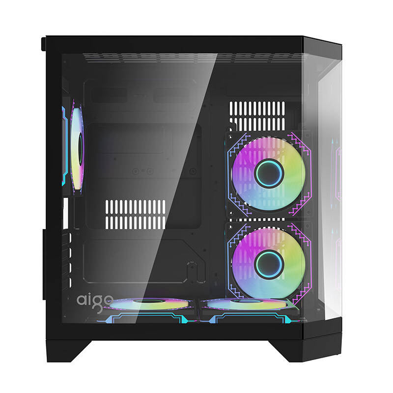 Darflash FT350 datora korpuss + 5 aRGB ventilatori (melns)