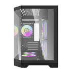 Darflash FT350 datora korpuss + 5 aRGB ventilatori (melns)