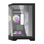 Darflash FT350 datora korpuss + 5 aRGB ventilatori (melns)