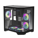Darflash FT350 datora korpuss + 5 aRGB ventilatori (melns)