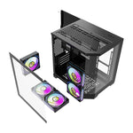 Darflash FT350 datora korpuss + 5 aRGB ventilatori (melns)
