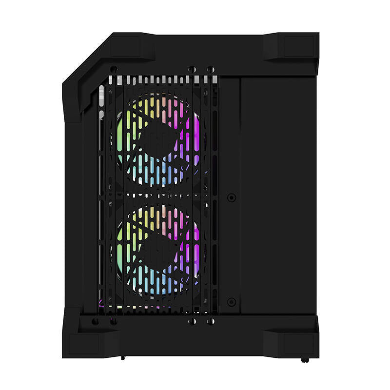 Darflash FT350 datora korpuss + 5 aRGB ventilatori (melns)