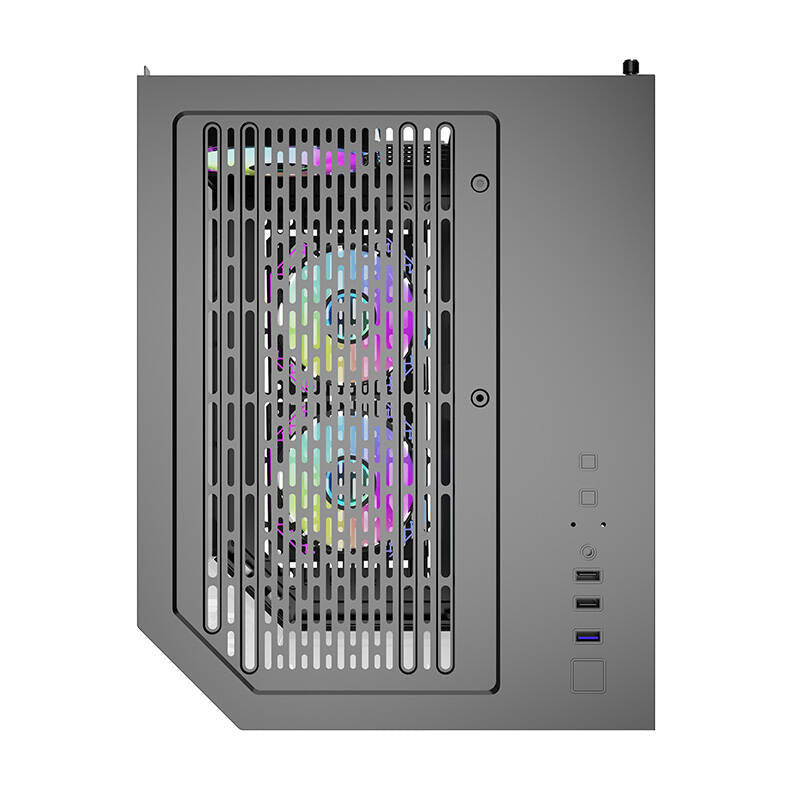Darflash FT350 datora korpuss + 5 aRGB ventilatori (melns)