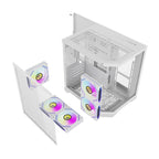 Darflash FT350 datora korpuss + 5 aRGB ventilatori (balts)