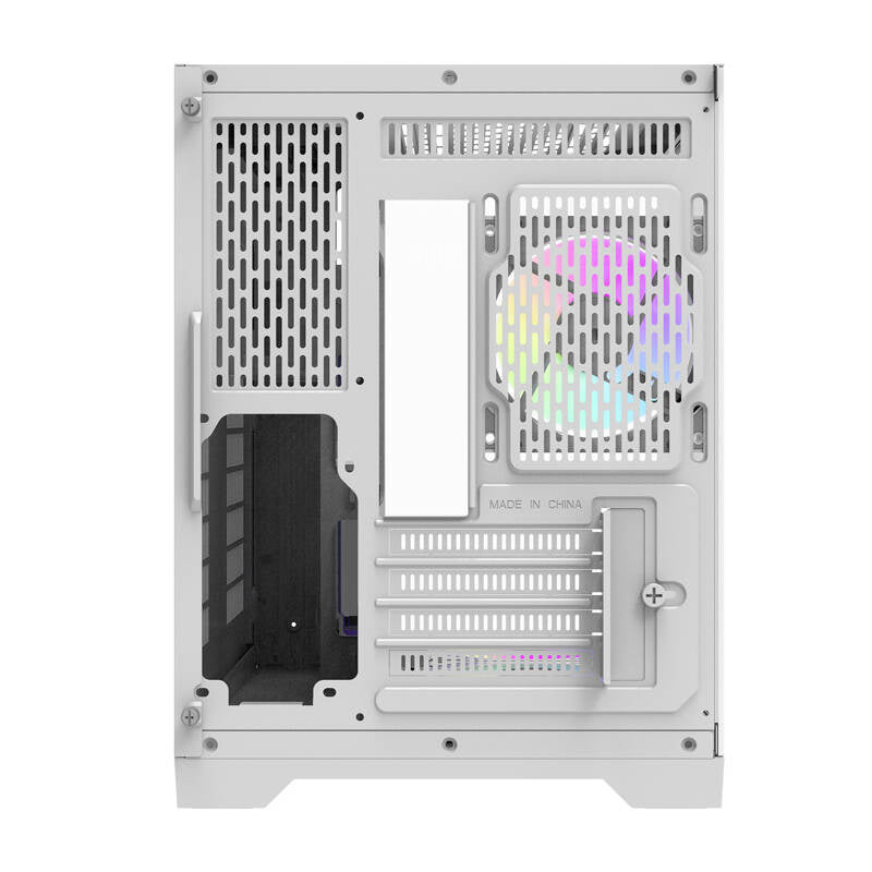 Darflash FT350 datora korpuss + 5 aRGB ventilatori (balts)