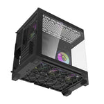 Darflash FT418 datora korpuss + 6 aRGB ventilatori (melns)