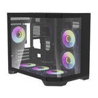 Darflash FT418 datora korpuss + 6 aRGB ventilatori (melns)