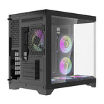 Darflash FT418 datora korpuss + 6 aRGB ventilatori (melns)