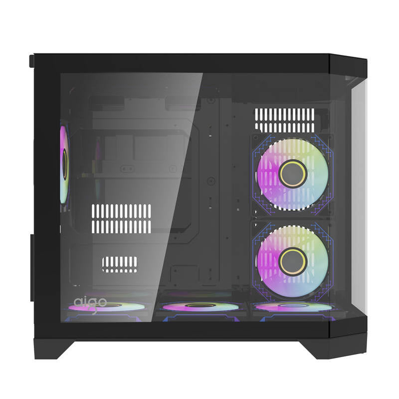 Darflash FT418 datora korpuss + 6 aRGB ventilatori (melns)