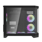 Darflash FT418 datora korpuss + 6 aRGB ventilatori (melns)