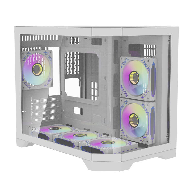 Darflash FT418 datora korpuss + 6 aRGB ventilatori (balts)
