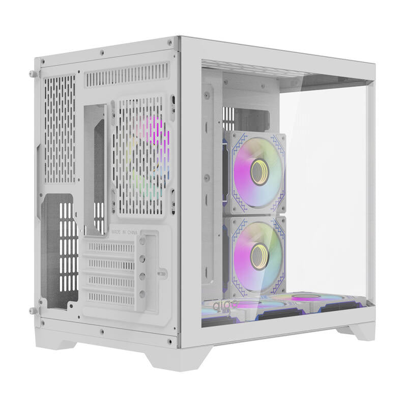 Darflash FT418 datora korpuss + 6 aRGB ventilatori (balts)