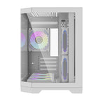 Darflash FT418 datora korpuss + 6 aRGB ventilatori (balts)