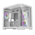 Darflash FT418 datora korpuss + 6 aRGB ventilatori (balts)