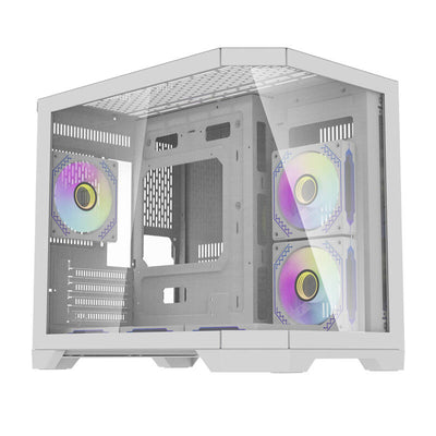 Darflash FT418 datora korpuss + 6 aRGB ventilatori (balts)