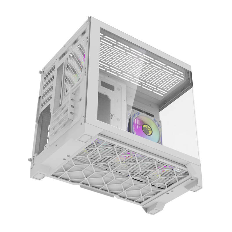 Darflash FT418 datora korpuss + 6 aRGB ventilatori (balts)