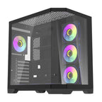 Darflash FT418 PRO datora korpuss + 7 aRGB ventilatori (melns)