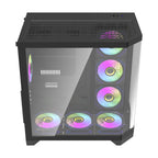 Darflash FT418 PRO datora korpuss + 7 aRGB ventilatori (melns)