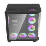 Darflash FT418 PRO datora korpuss + 7 aRGB ventilatori (melns)