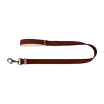 WAUDOG dabīgās ādas suņu pavada 14 mm plata, 122 cm gara, brūna