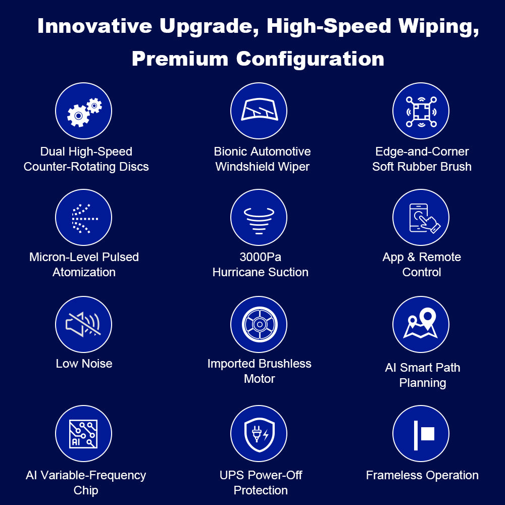 Window Cleaning Robot LIECTROUX G8,High Speed Cleaning,Double Water Spray,Ultra-thin Window Cleaner,Floating Scraping Tech,AI Navigation