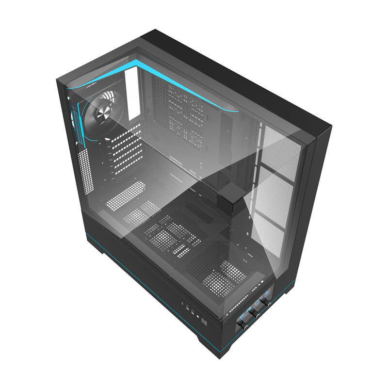 Darkflash DY450 ​​PRO datora korpuss (melns) + 1 ventilators