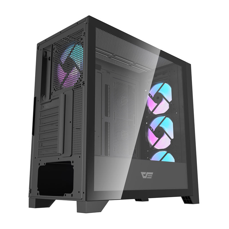 Darkflash DRX90 glass computer case (black)