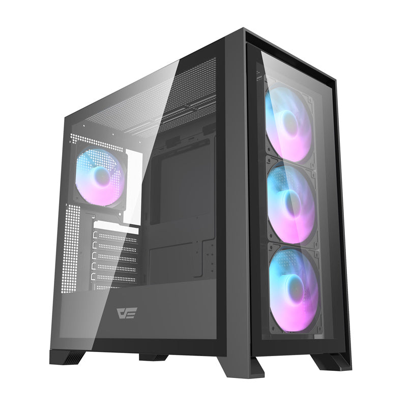 Darkflash DRX90 glass computer case (black)