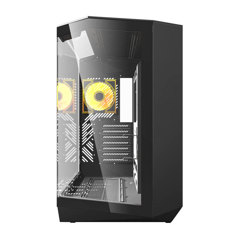 Darkflash DY470 datora korpuss (melns) + 4 ventilatori