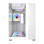 Darkflash TH285 datora korpuss (balts) + 4 ventilatori