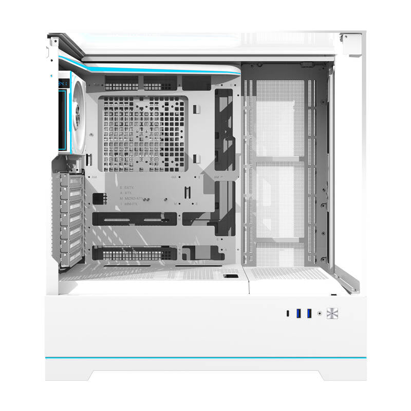 Darkflash DY450 ​​PRO datora korpuss (balts) + 1 ventilators