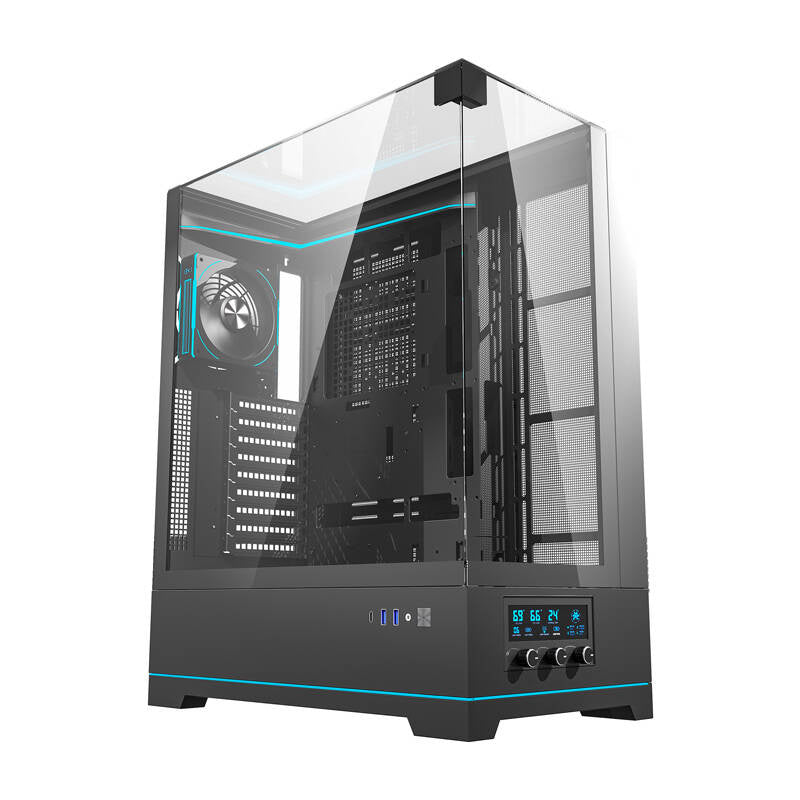 Darkflash DY450L PRO datora korpuss (melns) + 1 ventilators