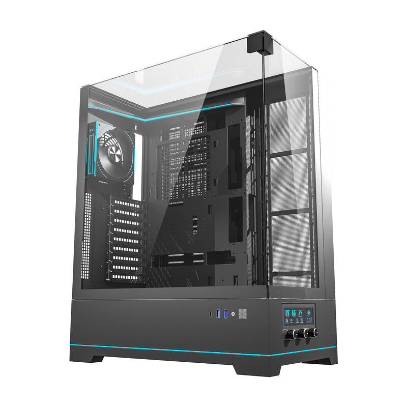 Darkflash DY450L PRO datora korpuss (melns) + 1 ventilators