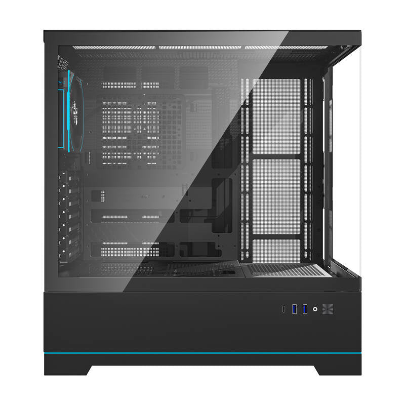 Darkflash DY451 PRO datora korpuss (melns) + 1 ventilators