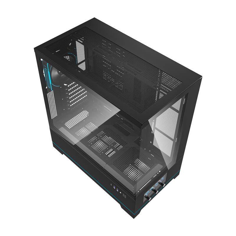 Darkflash DY451 PRO datora korpuss (melns) + 1 ventilators