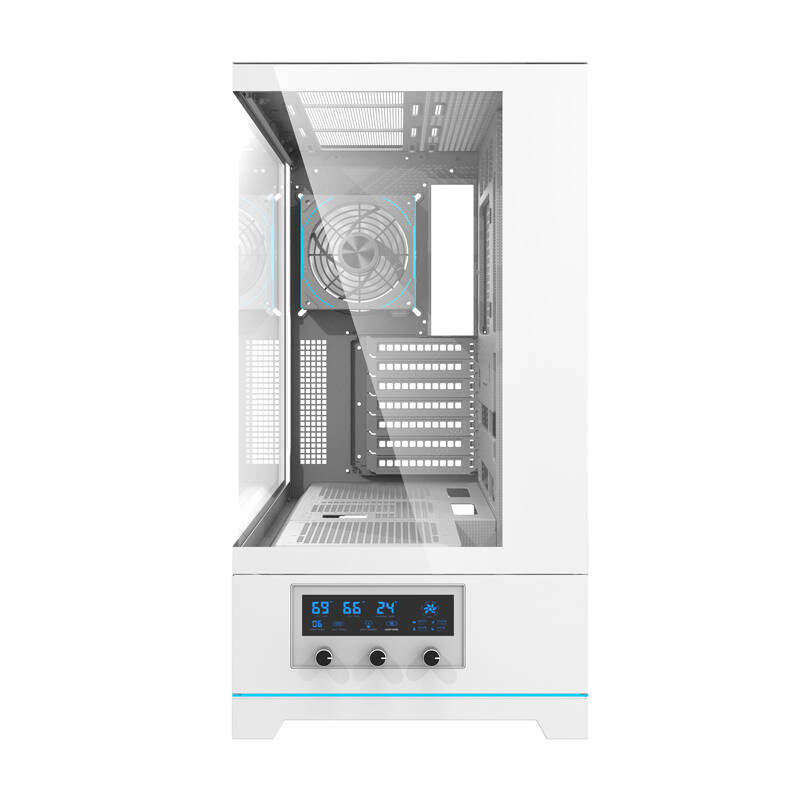 Darkflash DY451 PRO datora korpuss (balts) + 1 ventilators