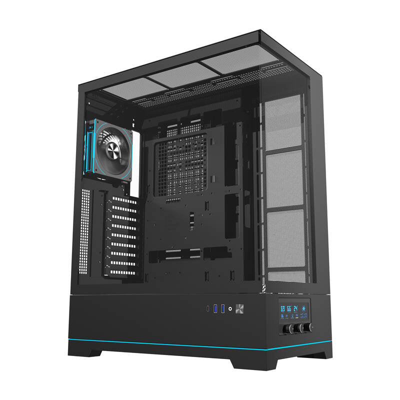 Darkflash DY451L PRO datora korpuss (melns) + 1 ventilators